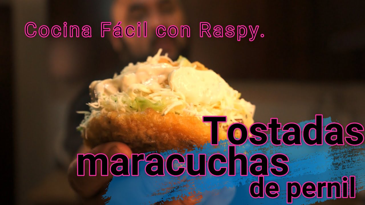 Tostadas Maracuchas de pernil (Tumbarranchos)