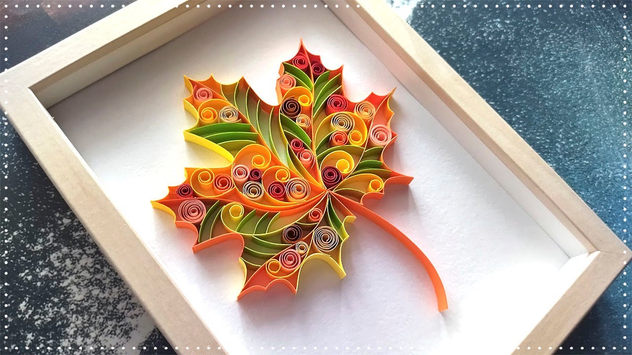 Quilling maple leaf. Autumn. Квиллинг кленовый лист. Осень.