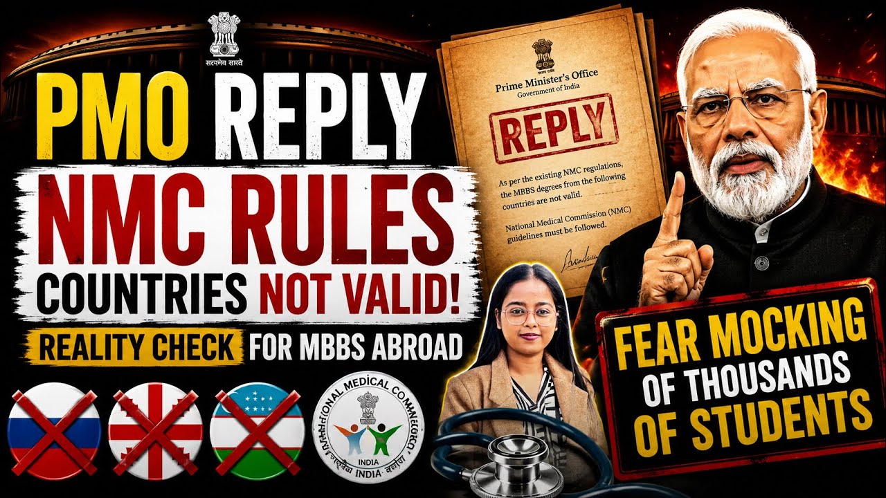 PMO REPLY on NMC Rules: These Countries MBBS Degrees NOT VALID! Reality Check for Students Abroad