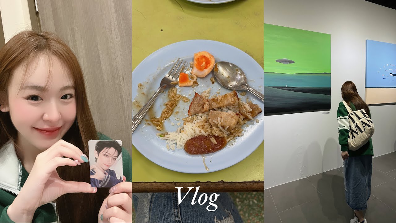 (sub)Vlog. Take your time Exhibition🌖💫, Unbox Card Taeyong, Felix💝 | JuneWanwimol