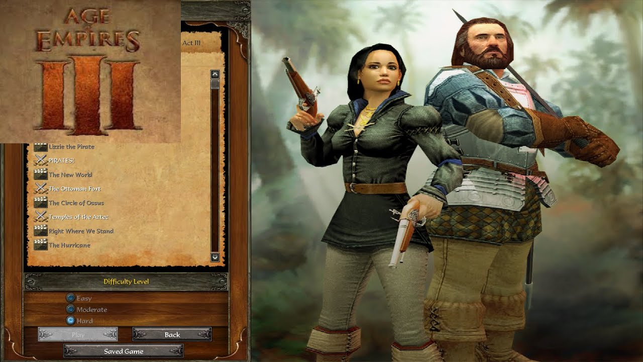 Age of Empires 3 - RTS - Campaign (Hard) part 1 - No commentary playthrough