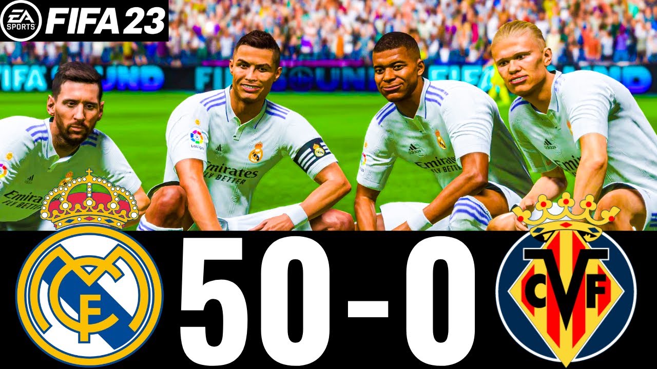 FIFA 23 -MESSI RONALDO NEYMAR & MBAPPE | ALL STARS | REAL MADRID 50-0 VILLARREAL CF | LALIGA 24/25