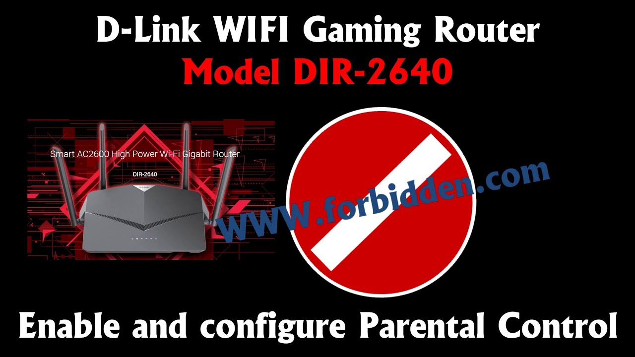 D-Link router parental controls setup
