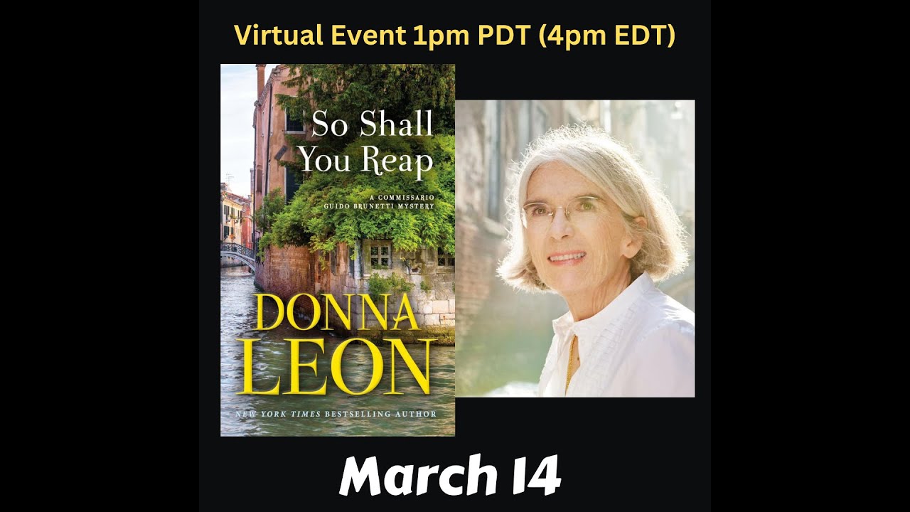 Donna Leon discusses So Shall You Reap