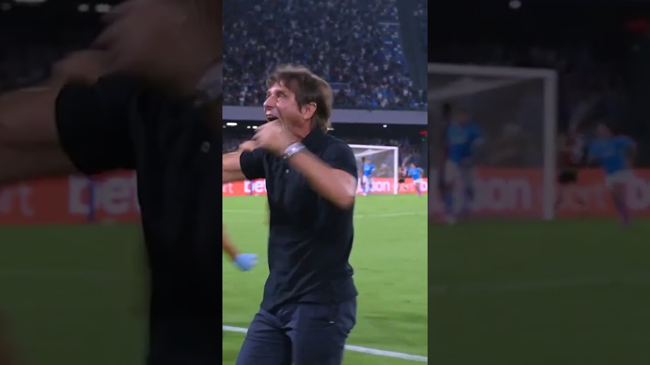 Conte's reaction to Napoli's first goal is wild 🔥