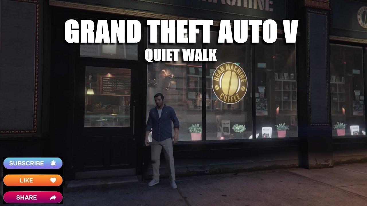 ASMR RELAXATION : Walking in Grand Theft Auto V - GTA 5 / Calm Urban / Marche Tranquille