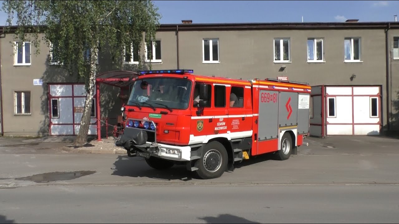 Wyjazd Alarmowy 4 zastępów OSP Ożarów Maz. do pożaru mieszkania! - 2x GBA, GCBA i Cobra!