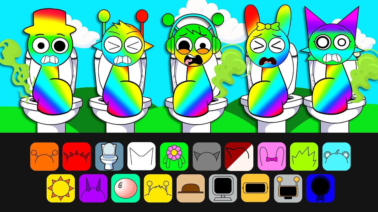 💥Paper DIY💥 RAINBOW SPRUNKI TOILET CHALLENGE! 🌈 Who Is The Smelliest Prankster 🤮