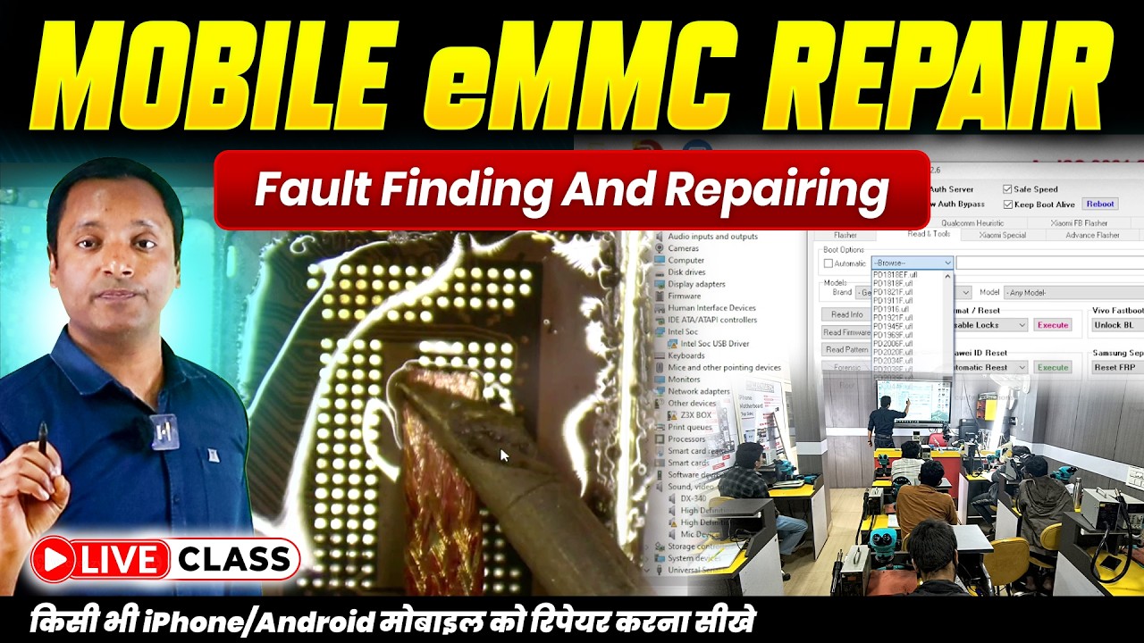 Mobile Repairing Course: eMMC Fault Finding and Repair Full Step-by-Step Training