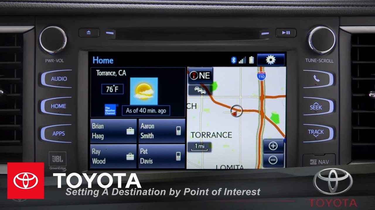 Toyota Entune l Setting a Destination by Point of Interest | Toyota