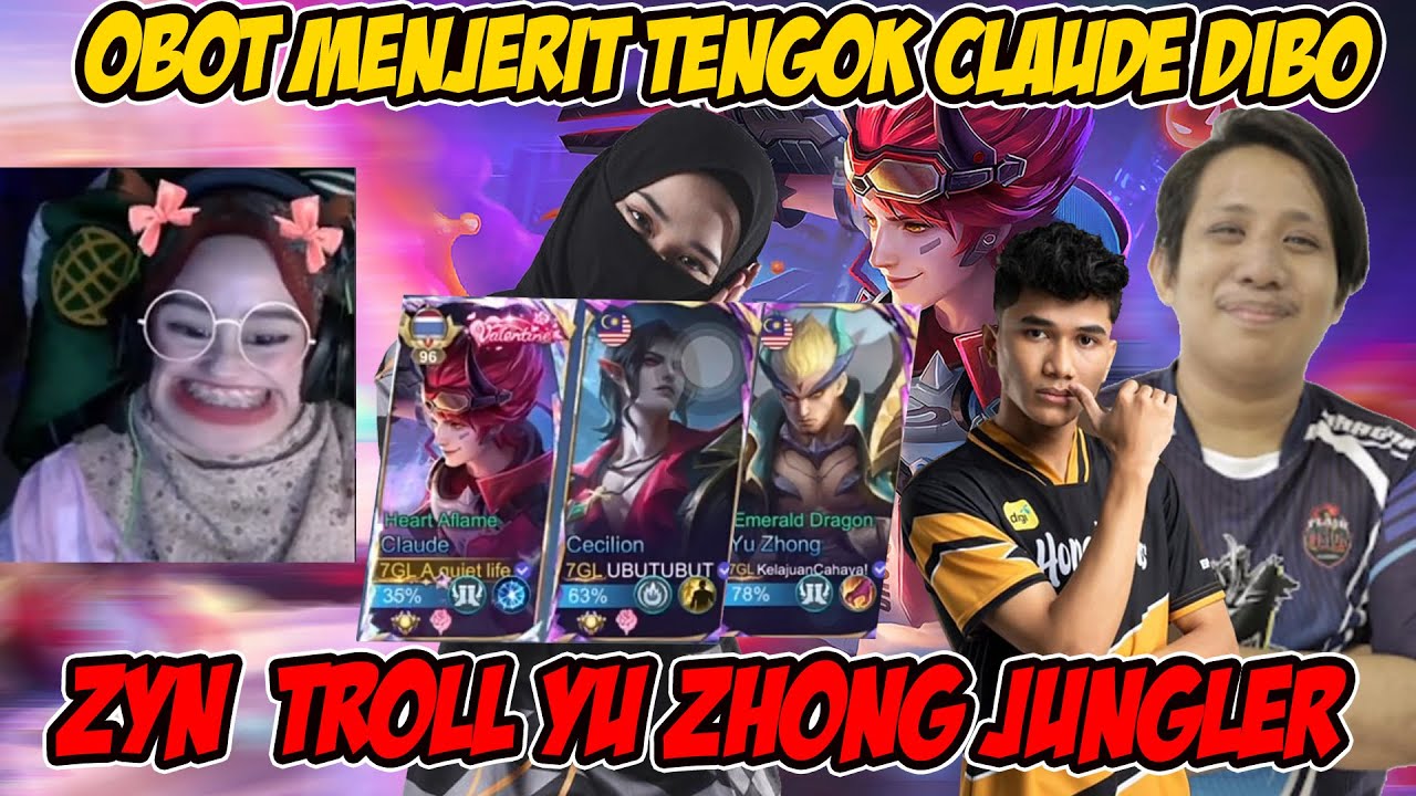 Dibo Buat Obot Menjerit !! Zyn Main Troll Yu Zhong Jungler 😂 !! MOBILE LEGENDS