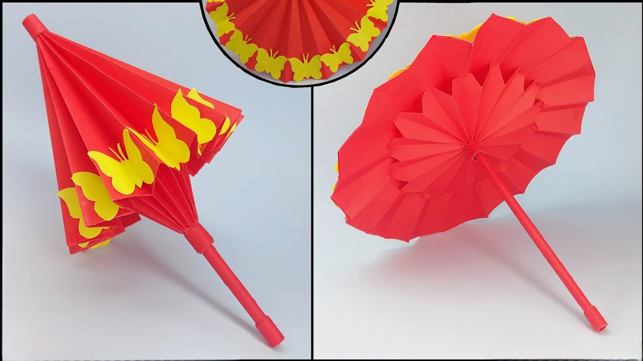 How To Make a Paper Umbrella That Open And Close // Easy Origami paper Umbrella /mini paper Umbrella