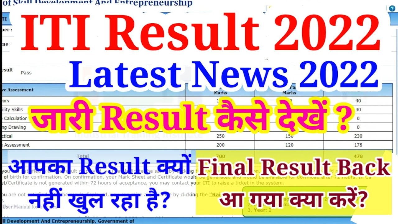 ITI Result 2022 Declared, ITI Result 2022 कैसे चेक करें? Official ITI Ncvt Result 2022, आ गया रिजल्ट