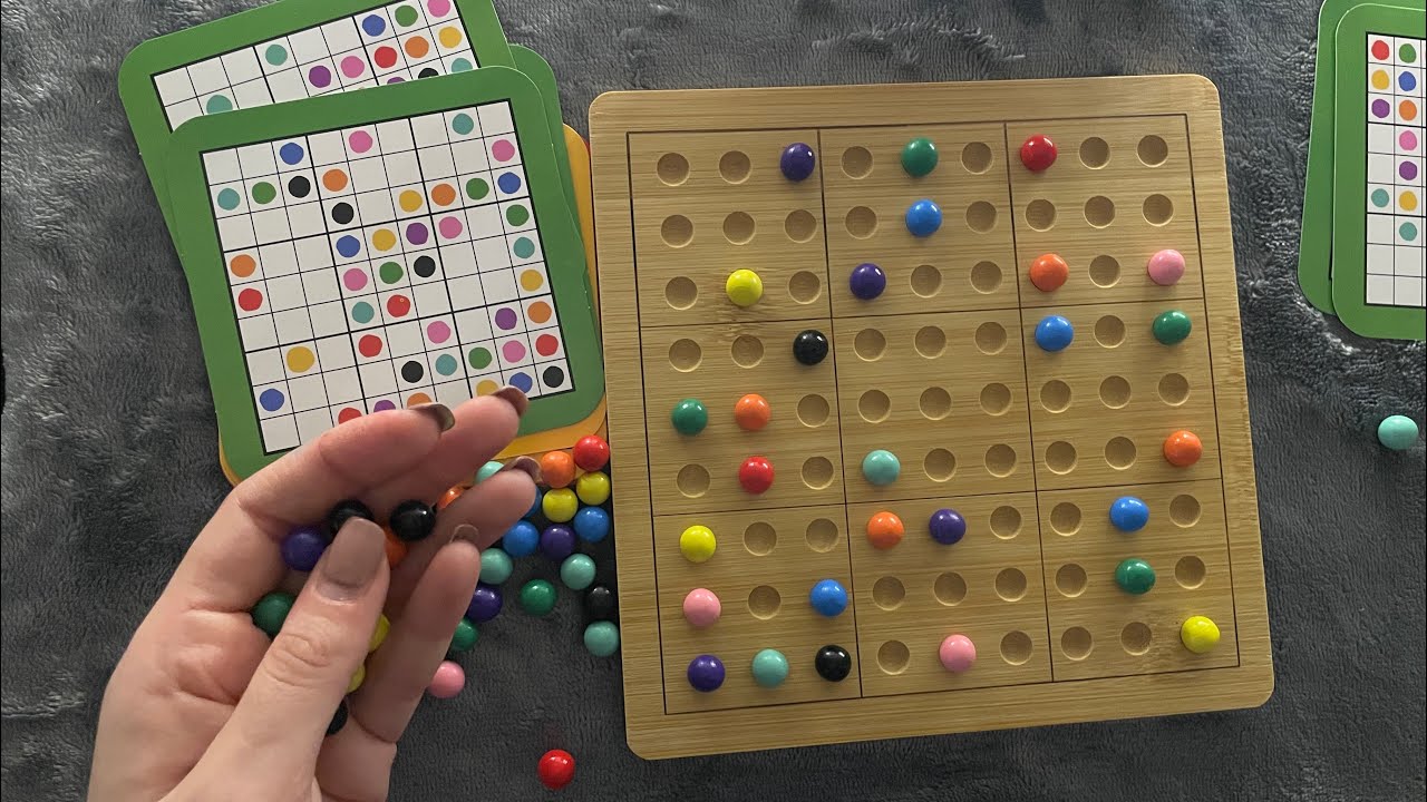ASMR - Wooden Colored Sudoku - Clicky Whispers