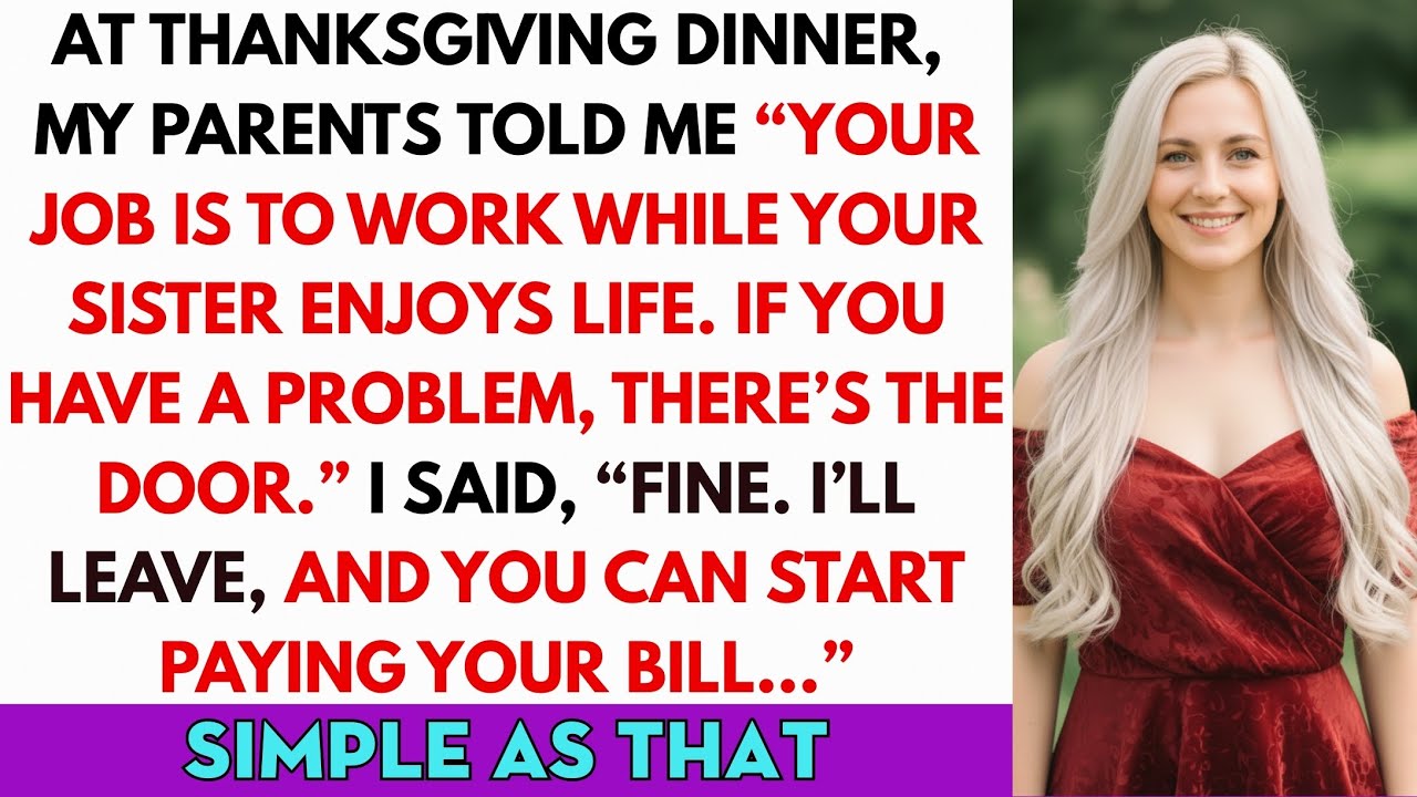 At Dinner, My Parents Said, “You Work While Your Sister Enjoys. Don’t Like It? Leave.” So...