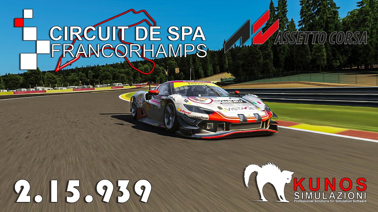 Assetto Corsa | ACF Ferrari 296 GT3 | Spa Francorchamps | 2.15.939 (Hotlap + FREE Setup)
