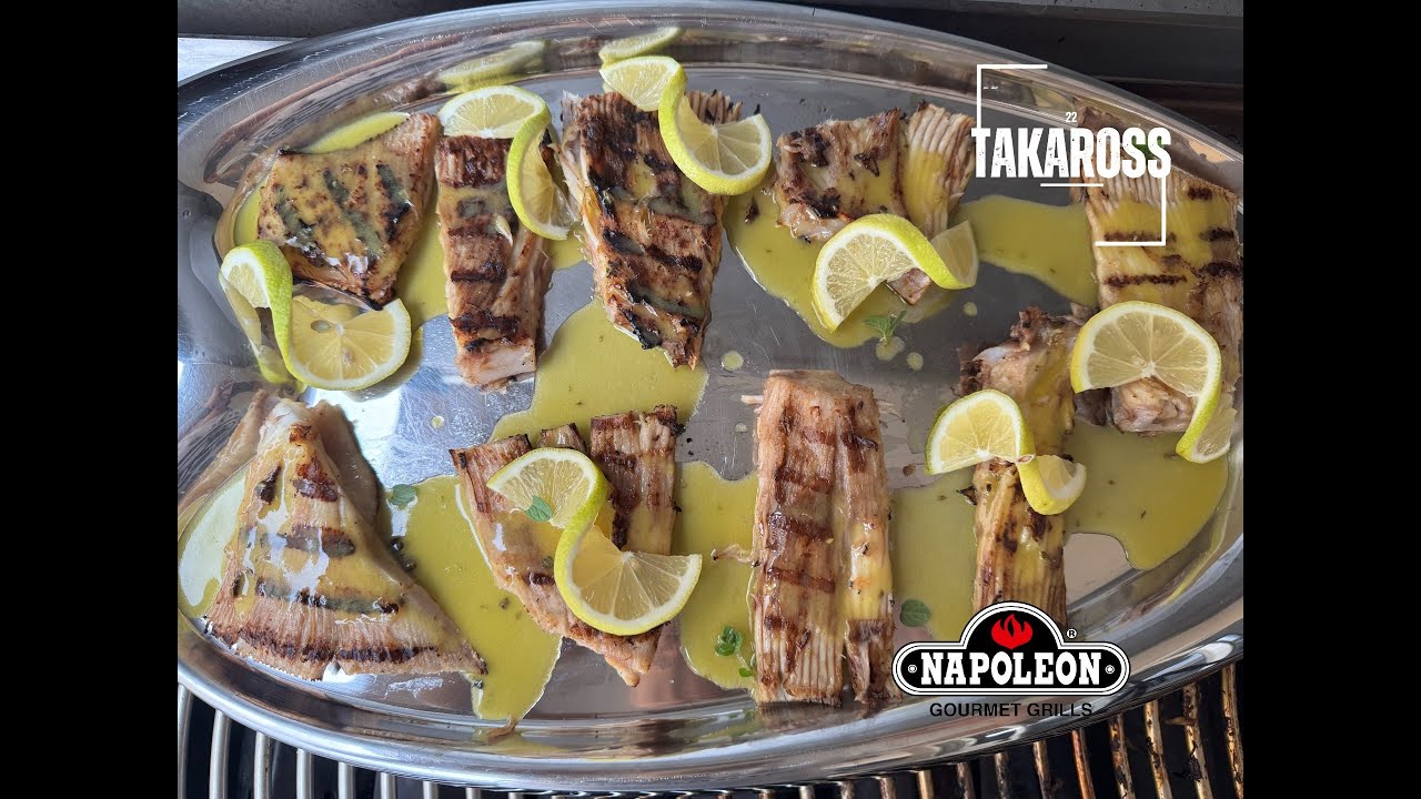 σαλάχι στη σχάρα grilled stingray