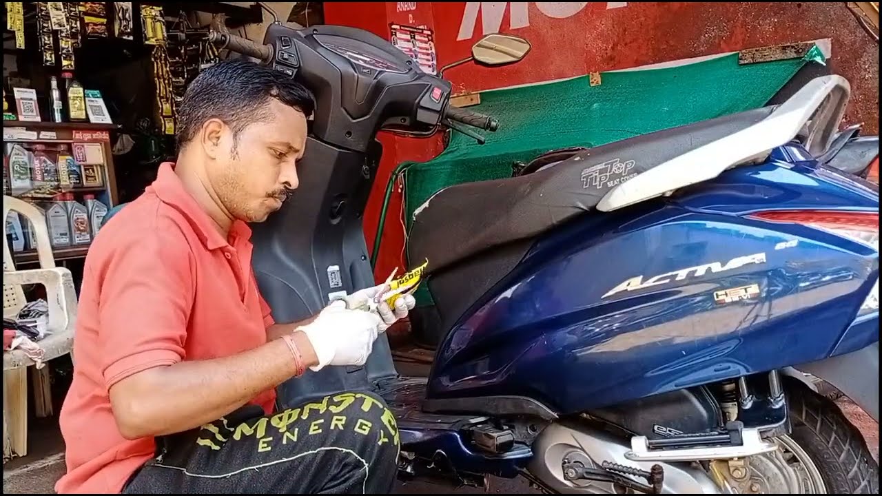 Activa 6g || Engine flush, Filter change & Free polish @Dayanand Automobile