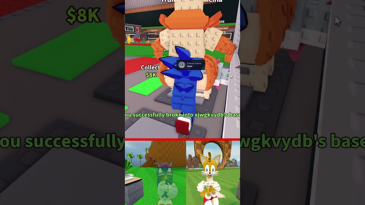 🦔 Sonic Plays Roblox Steal A Brainrot with Tails!