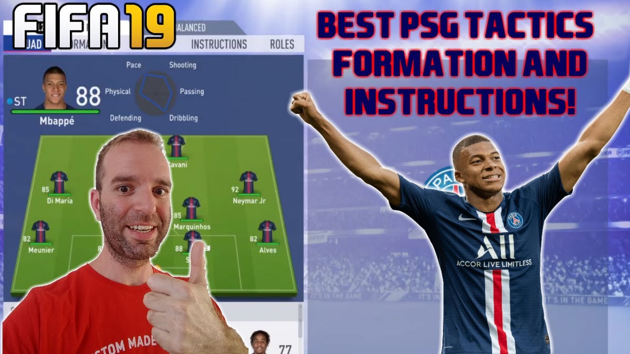 BEST PSG Formation, Best Tactics and Instructions - FIFA 19 TUTORIAL