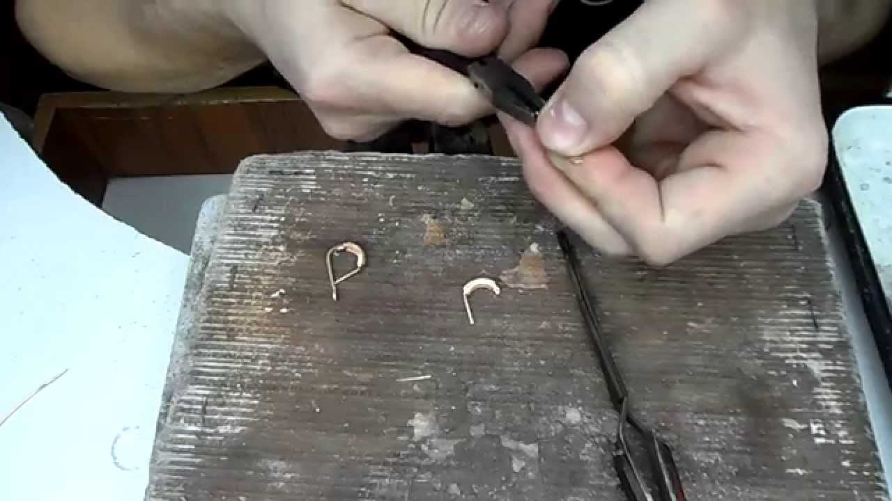 =ДЕЛАЕМ СЕРЬГИ английский замок=