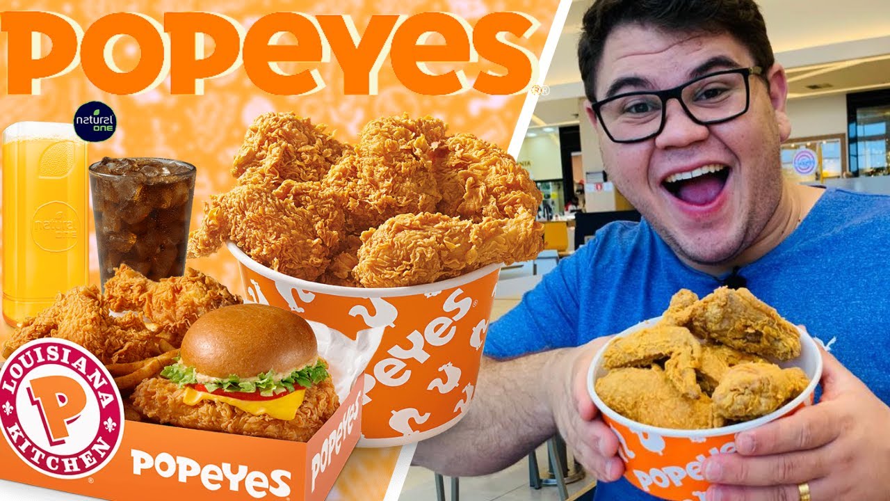FRANGO FRITO NO BALDE | POPEYES | É melhor que KFC?? Quanto custa??