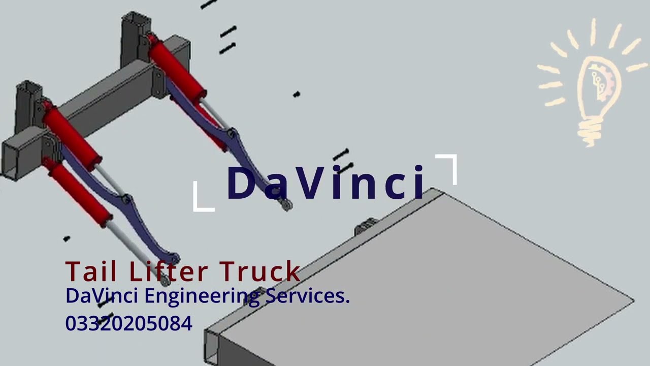 Tail Lift. hydraulic lift |  Hydraulic Elevating Folding platform | SolidWorks | simulation |design