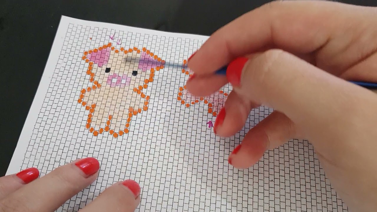 Técnica Brick Stitch . Como leer un patron