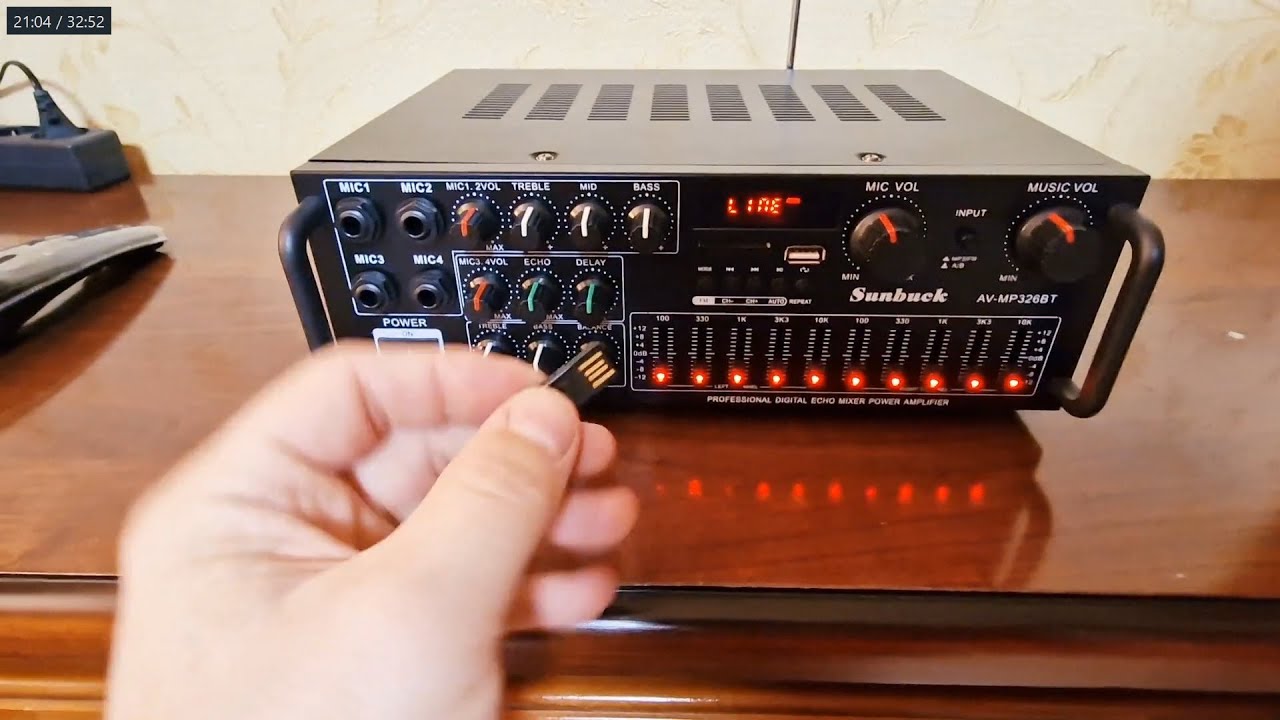 Обзор аудио-усилителя с караоке Sunbuck AV-MP326BT