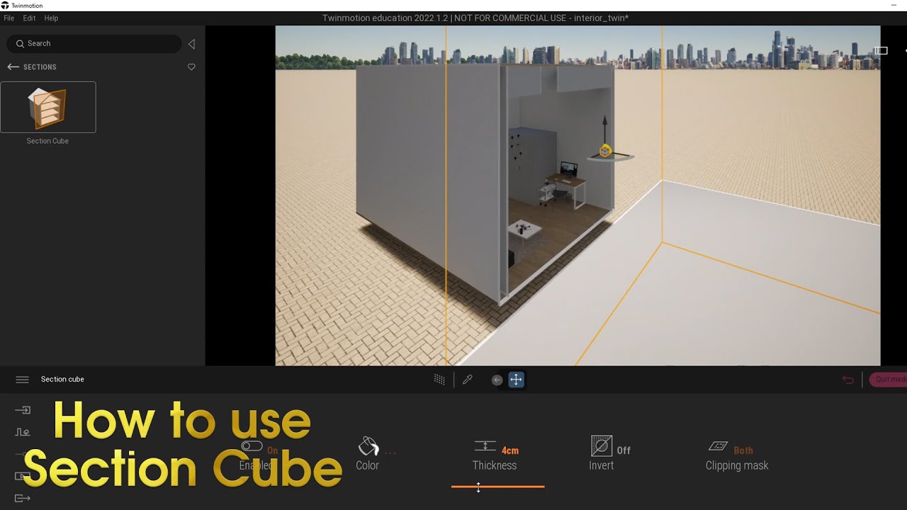TWINMOTION TUTORIAL|HOW TO USE SECTION CUBE