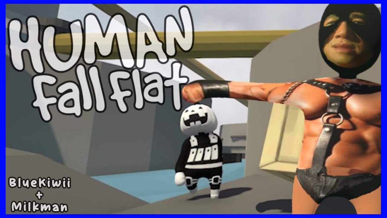 An idiot and a gimp struggle to climb in human fall flat