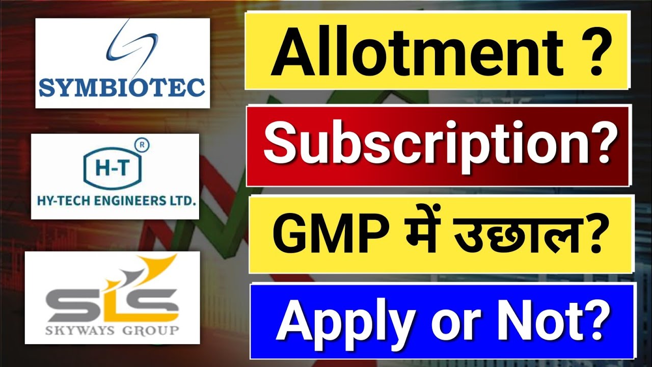 Hy-Tech Engineers ipo, Symbiotec Pharmalab ipo, Skyways Air ipo allotment. ipo latest news