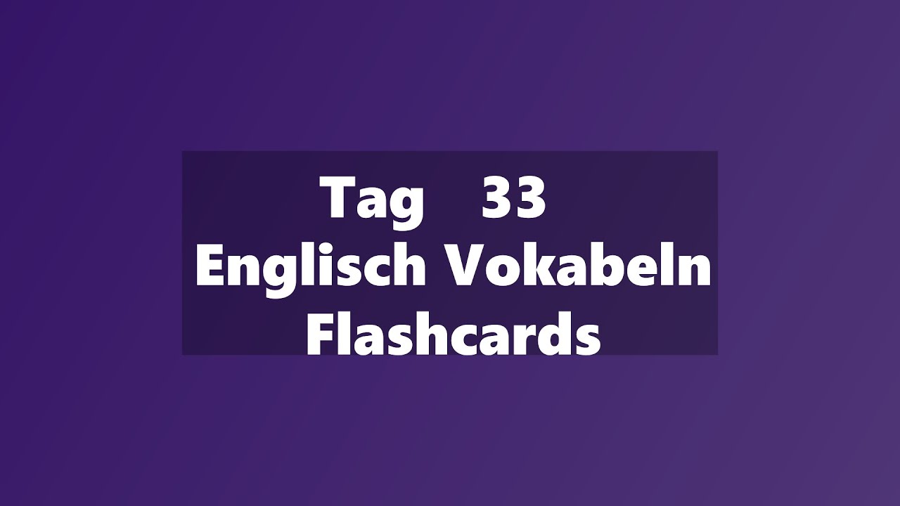 Englisch Vokabeln Flashcards