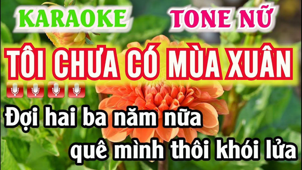 KARAOKE TÔI CHƯA CÓ MÙA XUÂN TONE NỮ NHẠC SỐNG | Cường 64 | Đợi hai ba năm nữa...