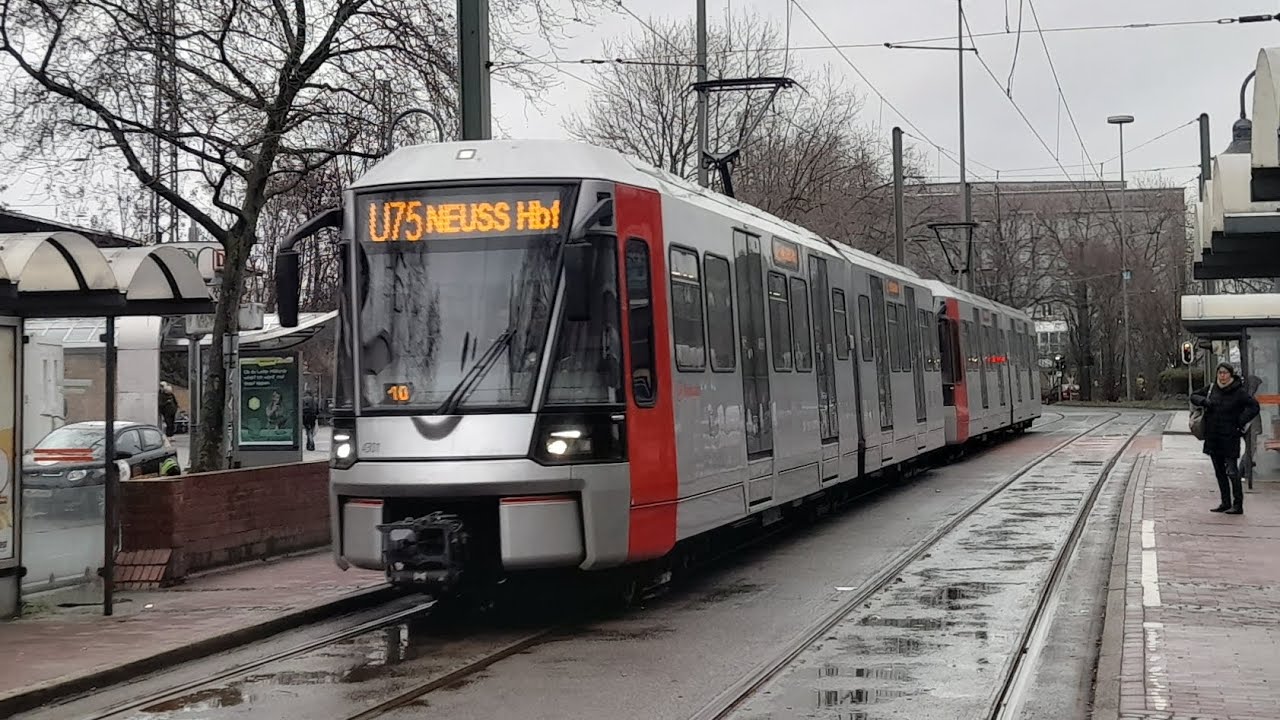 Mitfahrt in der kompletten U75 von Neuss Hbf bis D-Vennhauser Allee im HF6