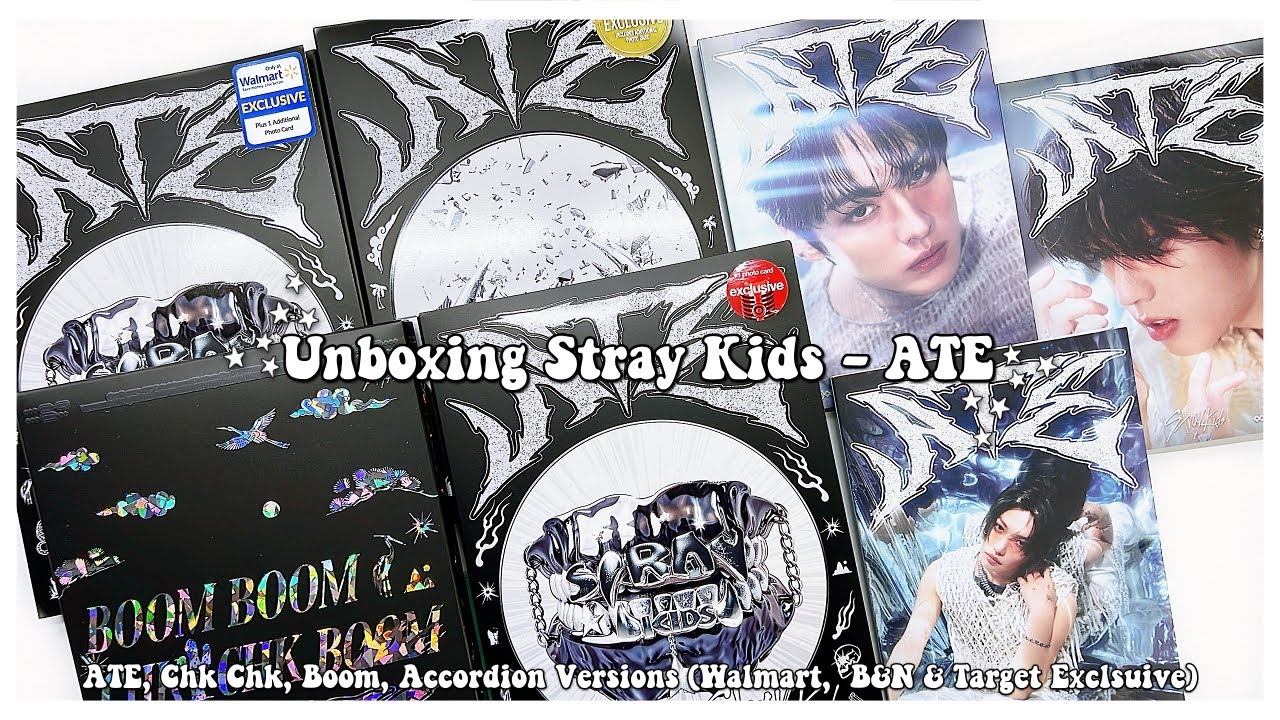 Unboxing Stray Kids ATE - ATE, Chk Chk, Boom, & Accordion Vers (Walmart, Target, B&N Exclusive)