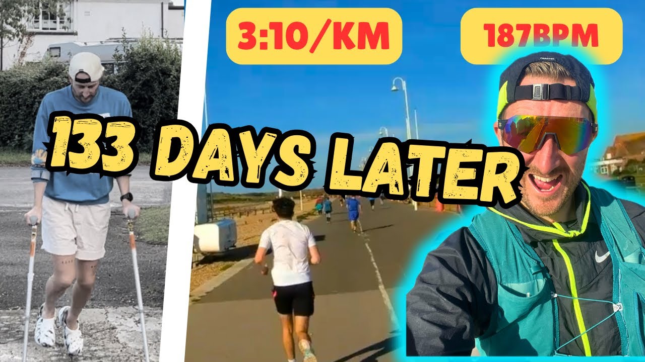 CRAZY negative split for my first parkrun back after stress fracture.