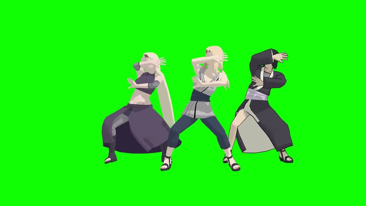 😻 😻 TSUNADE-SHIZUNE-INO DUET || MMD NARUTO || GREEN SCREEN 😻 😻