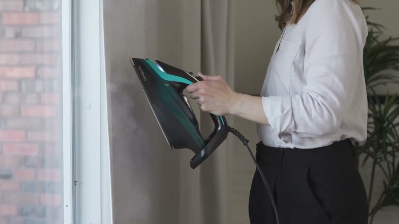 PurSteam SteamTech Elite 1750W Steam Iron, Digital Temp Control & LED