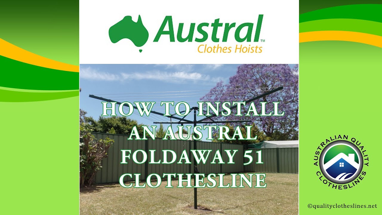 How to install an Austral Foldaway 51 folding rotary clothesline