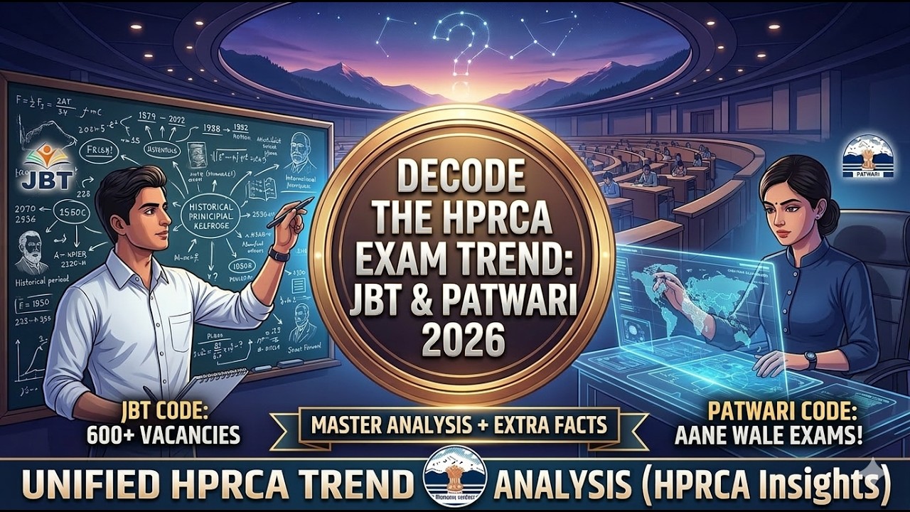 HPRCA JBT Commission & HP Patwari 2026: Current Affairs Questions & Topic Analysis 📝