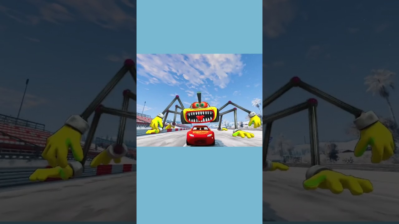 Epic Escape From The Lightning McQueen Boxy Boo Eater SpiderEater 4, Coffin Dance Song Cover #shorts