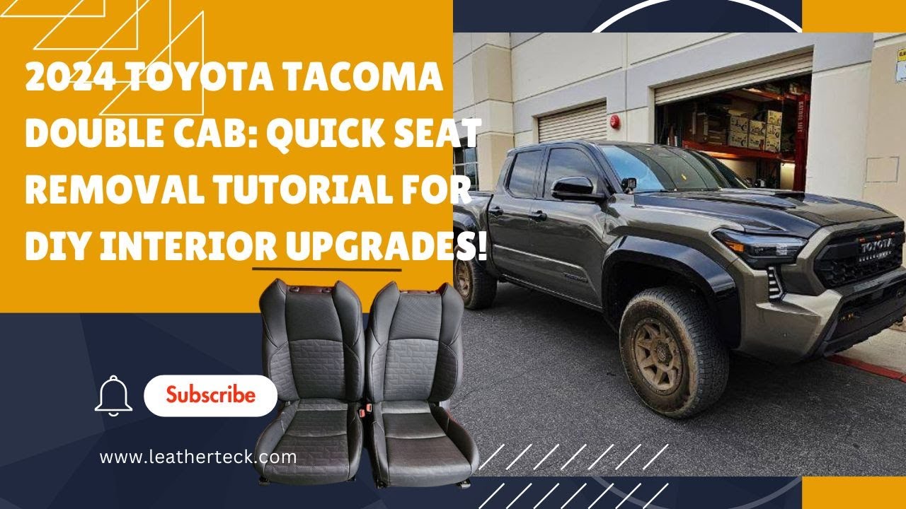 2024 Toyota Tacoma Double Cab: Quick Seat Removal Tutorial for DIY Interior Upgrades!