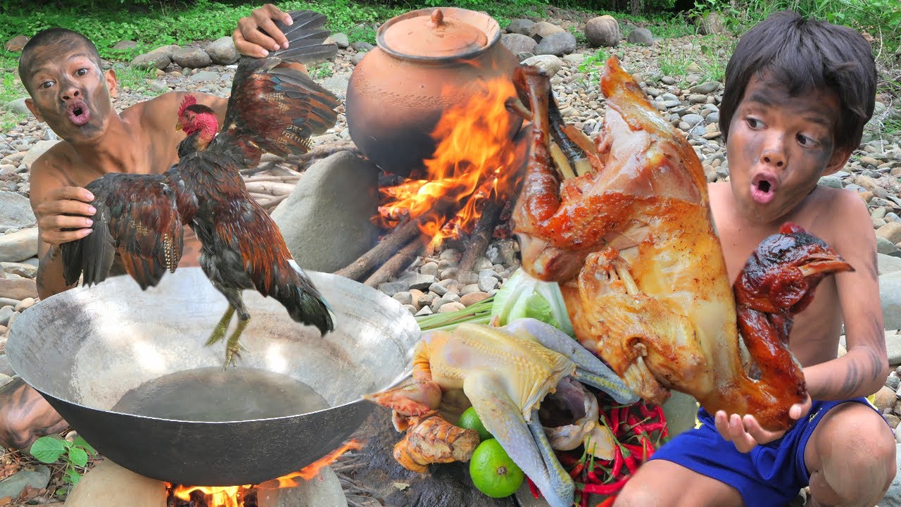 Jungle Adventure Traditional Clay Pot Chicken Cooking Exotic Flavors and Ancient Techniques!