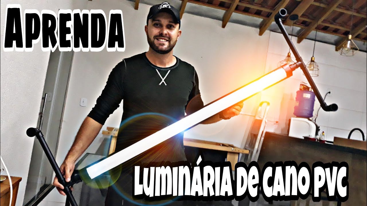LUMINÁRIA DE CANO PVC. APRENDA