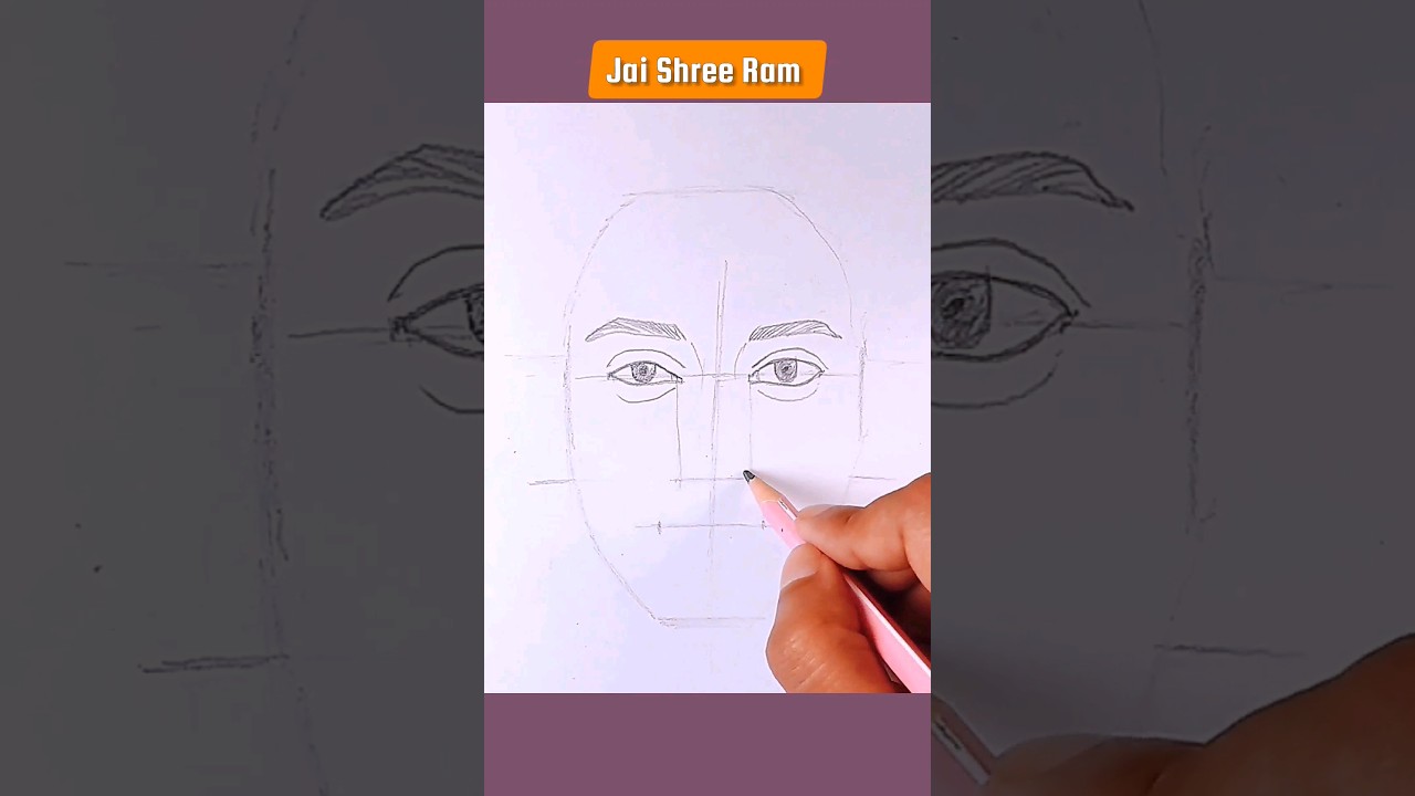 Jai Shree Ram ❤️ || Ram Ji Drawing Tutorial using Freehand || Ai Ram photo || Shree Ram Drawing