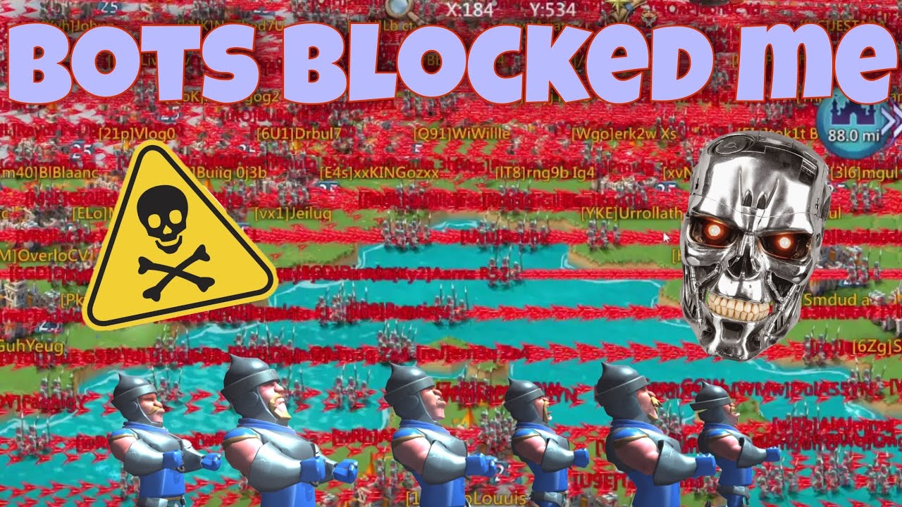 Lords Mobile - Bots went CRAZY and blocked me on EMPEROR WAR. Over 1000 accounts sending solos