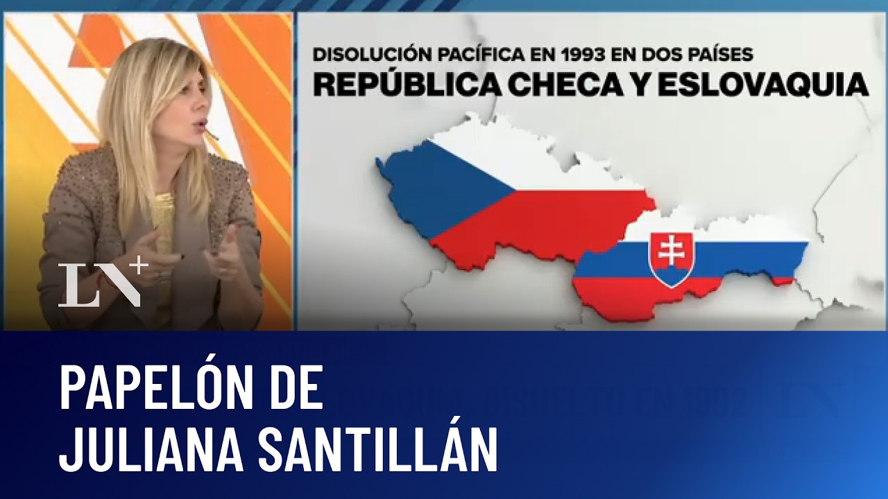 Papel&oacute;n de Juliana Santill&aacute;n: confundi&oacute; Rep&uacute;blica Checa con Checoslovaquia
