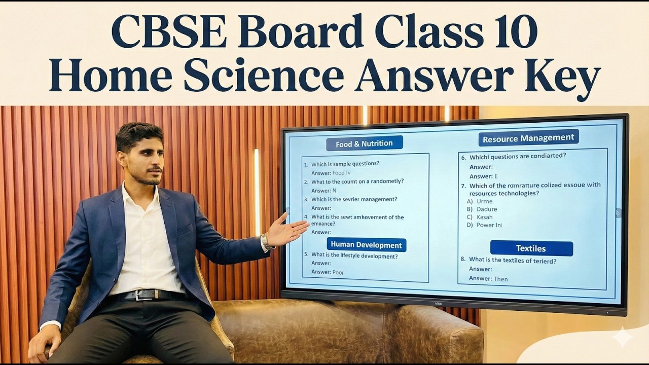 CBSE Class 10 Home Science Answer Key 2026 | All Questions Solution| Board Exam Paper Analysis