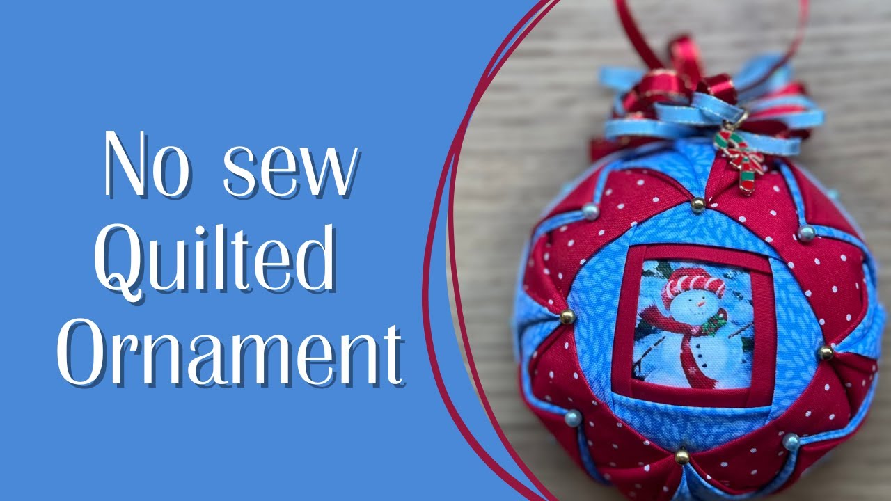 No sew quilted Christmas ornament.